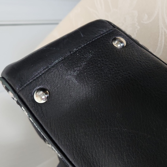 Coach Legacy Haley satchel donegal print purse carryall bag convertible - Picture 15 of 16